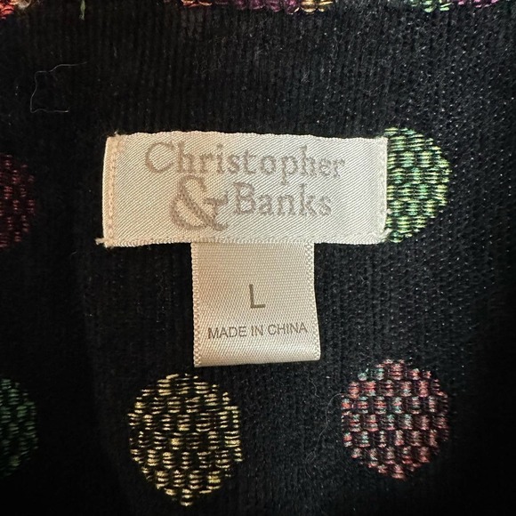 Christopher & Banks | Funky Multicolor Circles Print Vest | Large - Picture 5 of 12